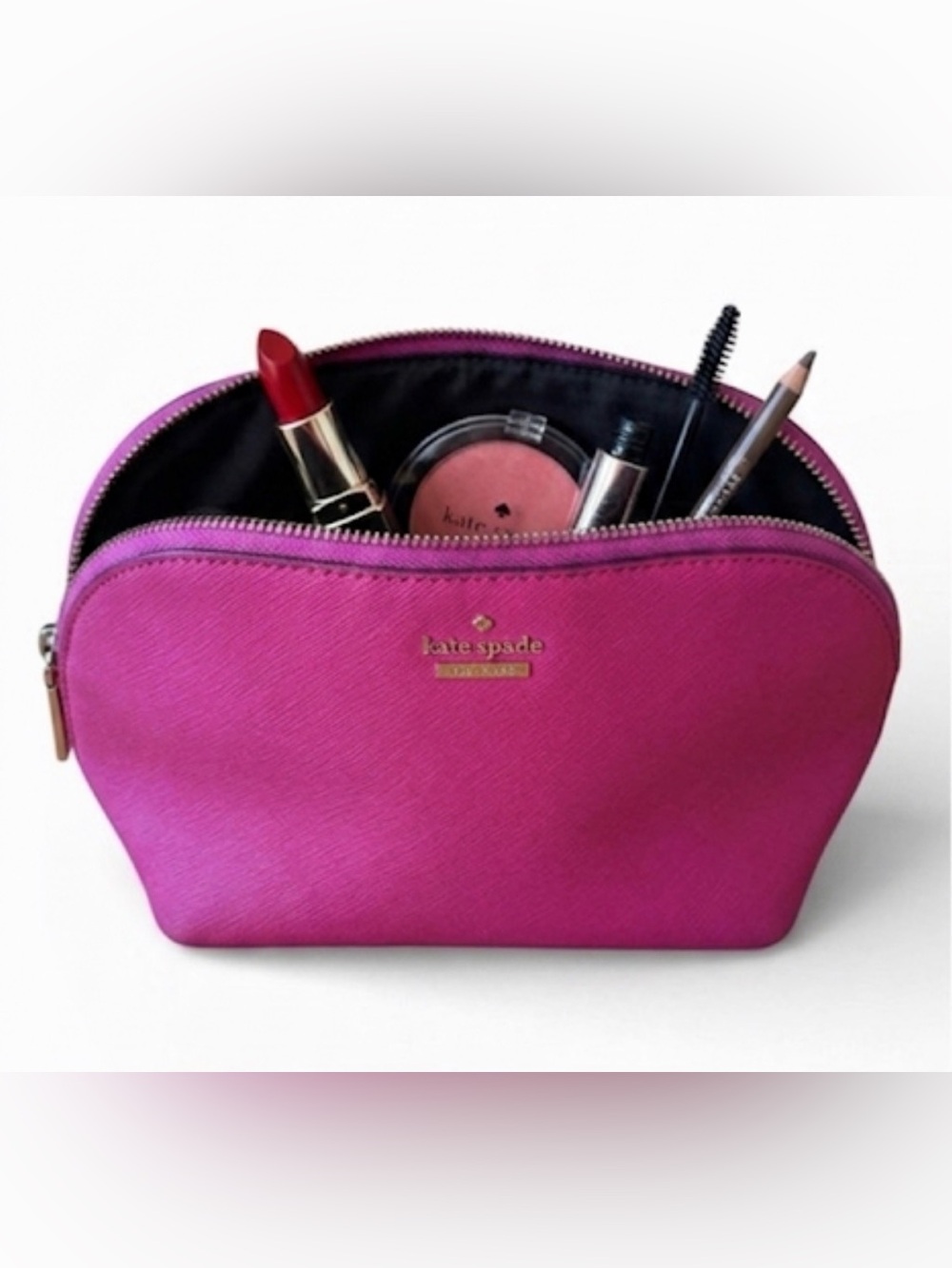 Kate Spade Hot Pink Saffiano Cosmetic Pouch